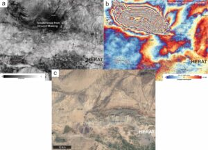 Satellite imagery of the epicentral region of the 2023 Afghanistan earthquakes. 